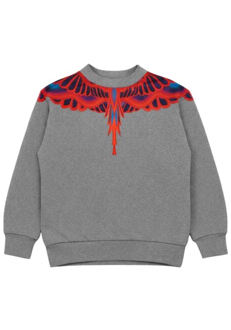 Grey cotton sweatshirt for children MARCELO BURLON | BSW041GRIGIO